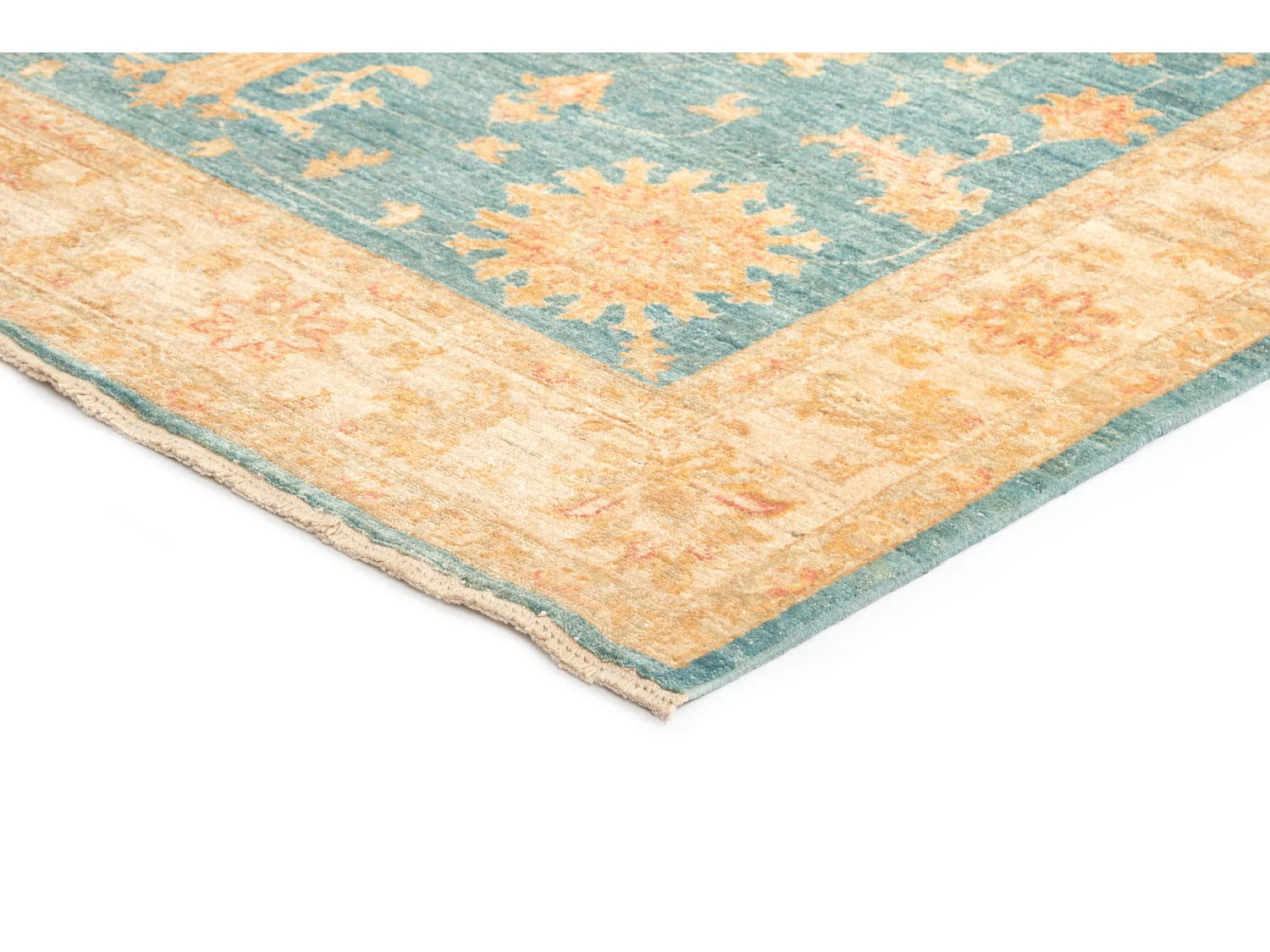 Tapis de laine 150x197 turquoise Kaizar