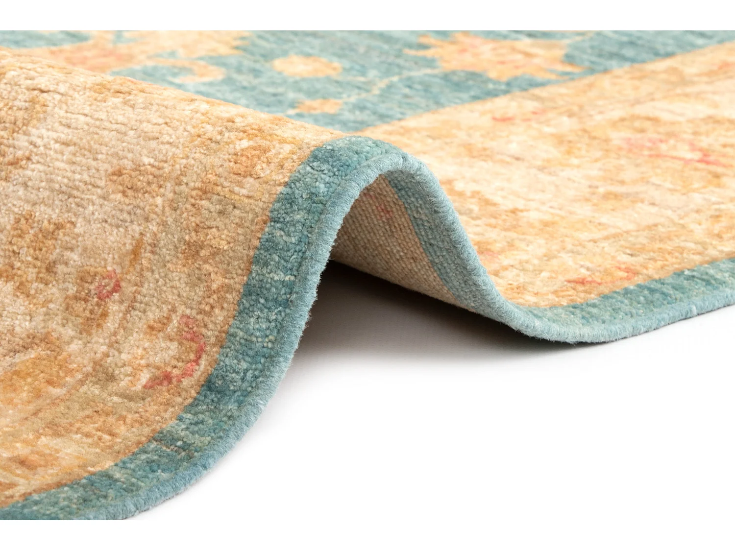 Tapis de laine 150x197 turquoise Kaizar