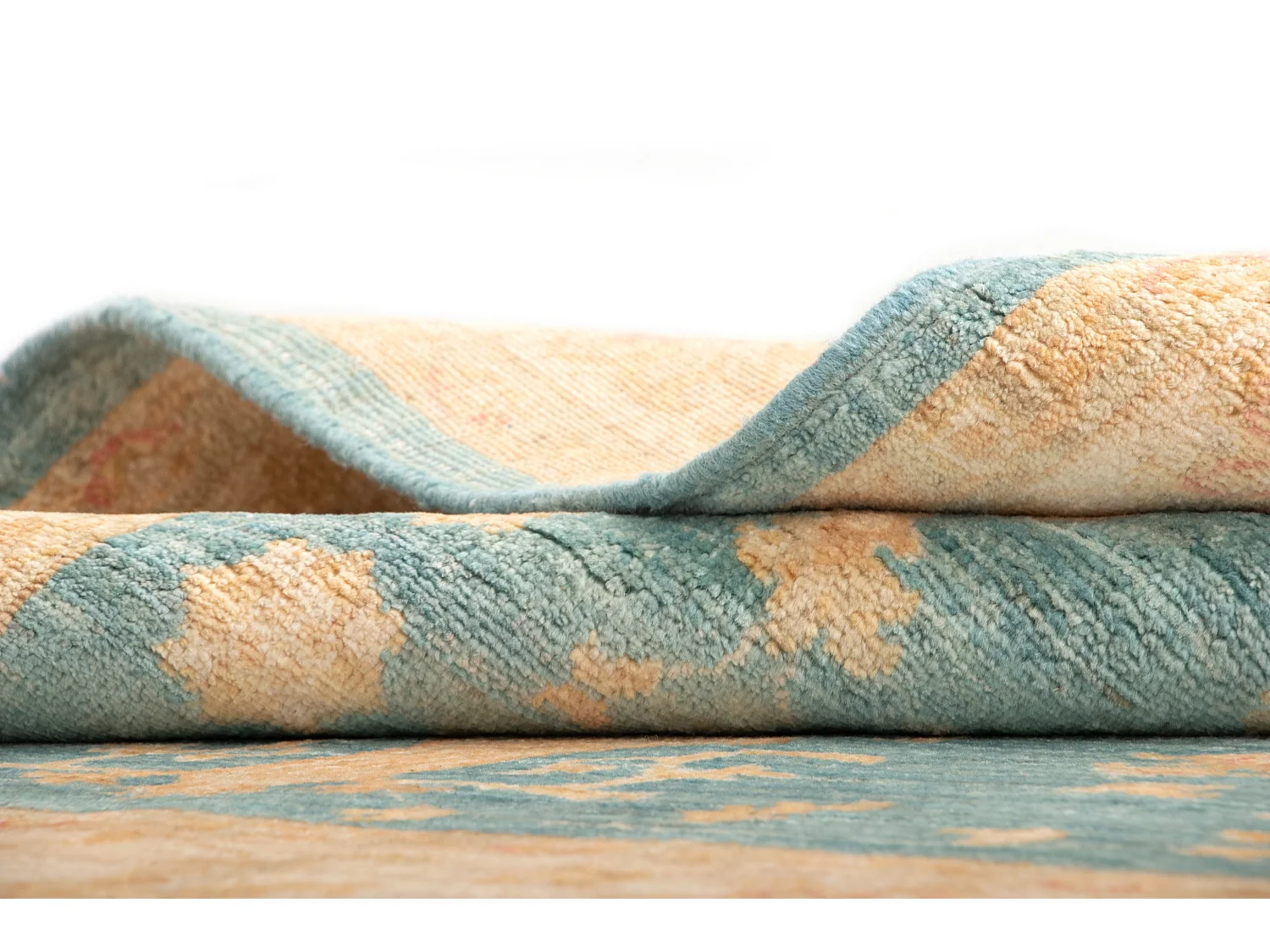 Tapis de laine 150x197 turquoise Kaizar