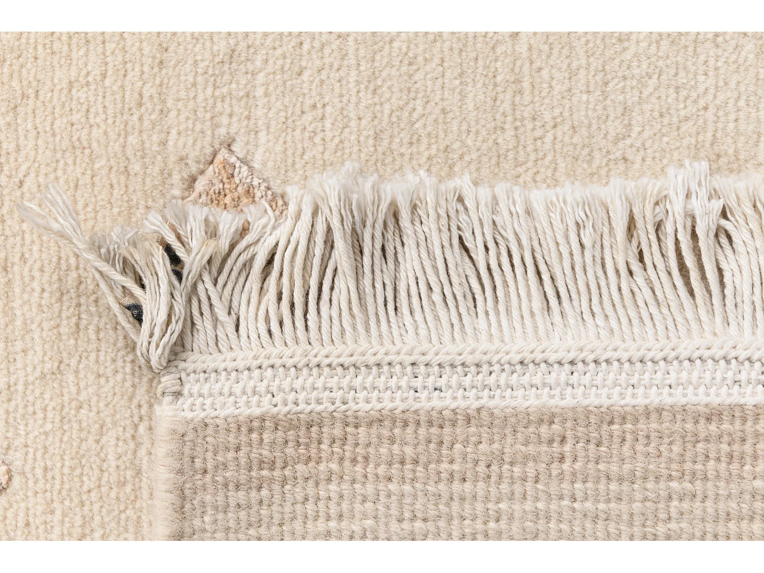 Läufer-Wollteppich 81x295 Beige Darya