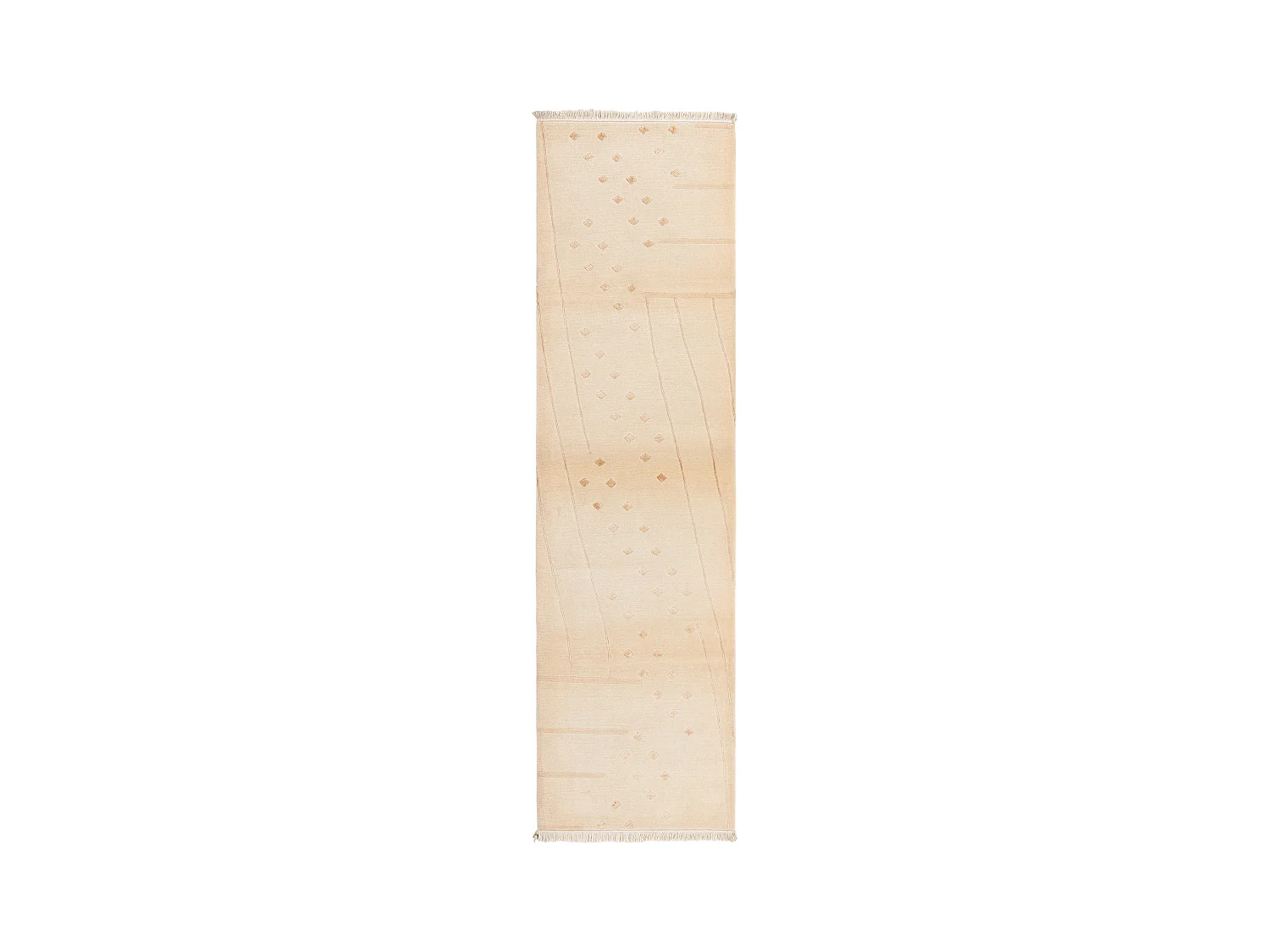 Tapis de couloir en laine 81x295 beige Darya