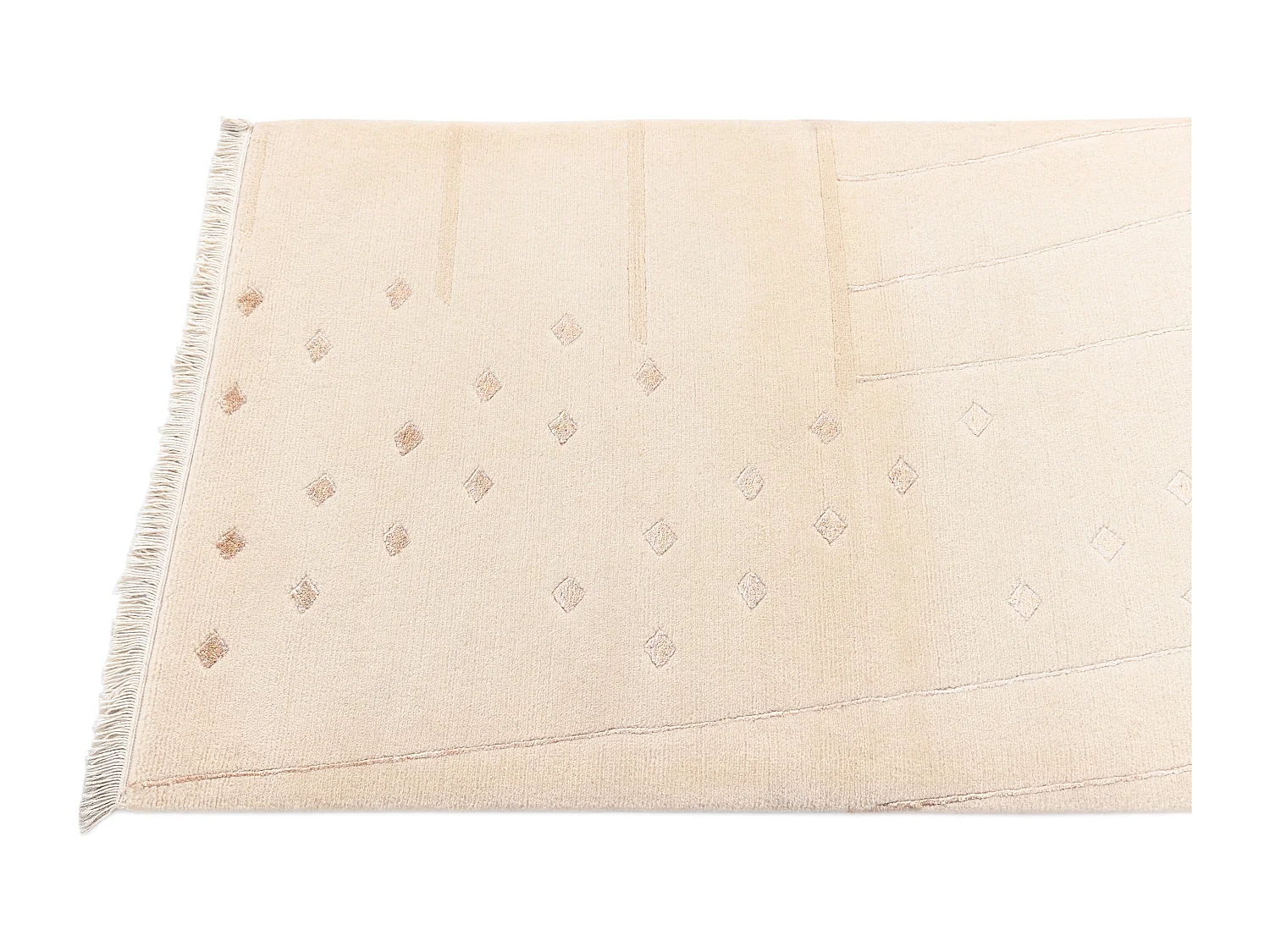 Läufer-Wollteppich 81x295 Beige Darya