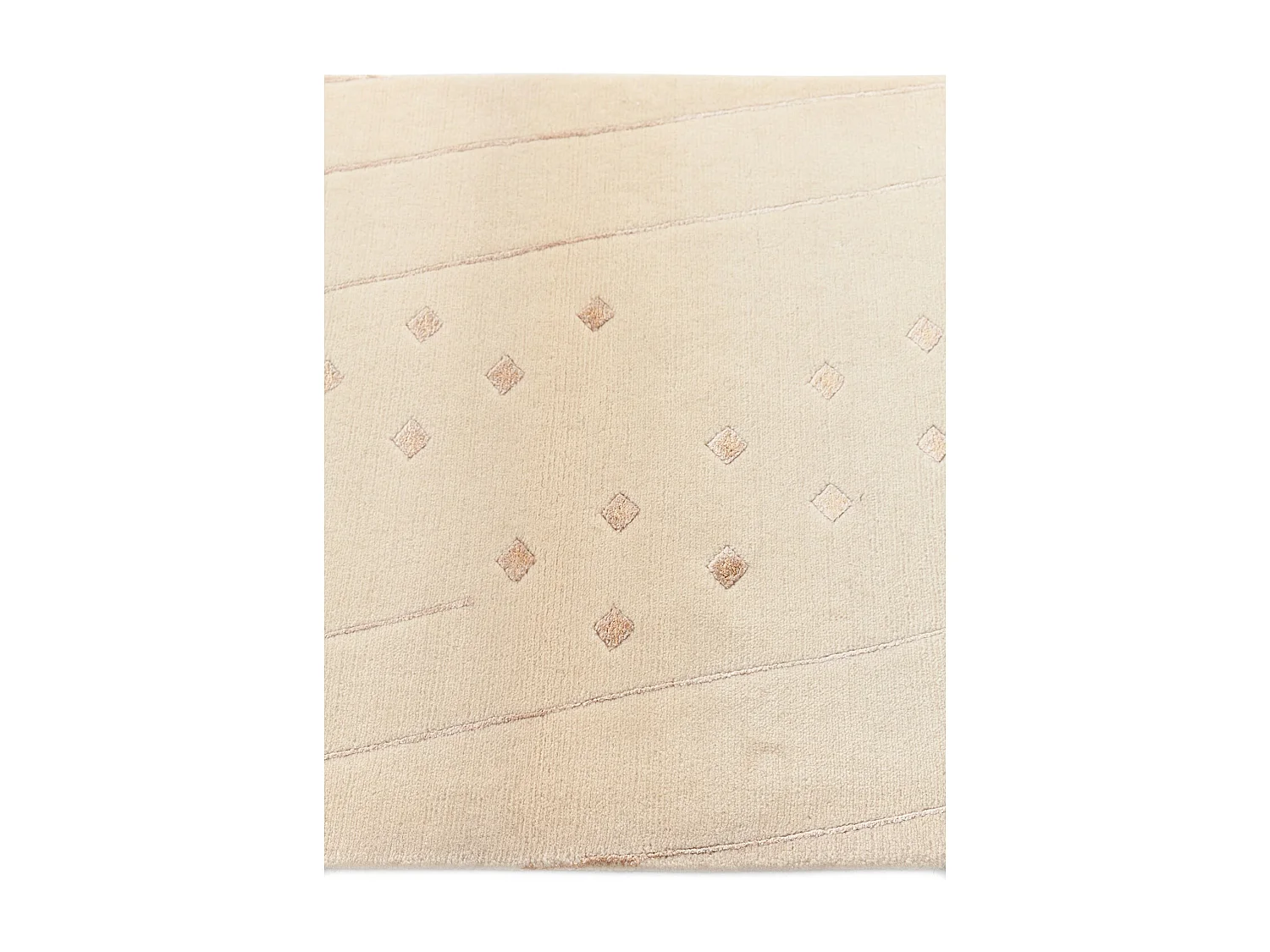 Läufer-Wollteppich 81x295 Beige Darya