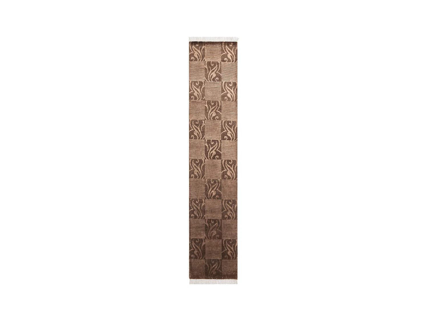 Tapis de couloir en laine 79x396 brun Darya