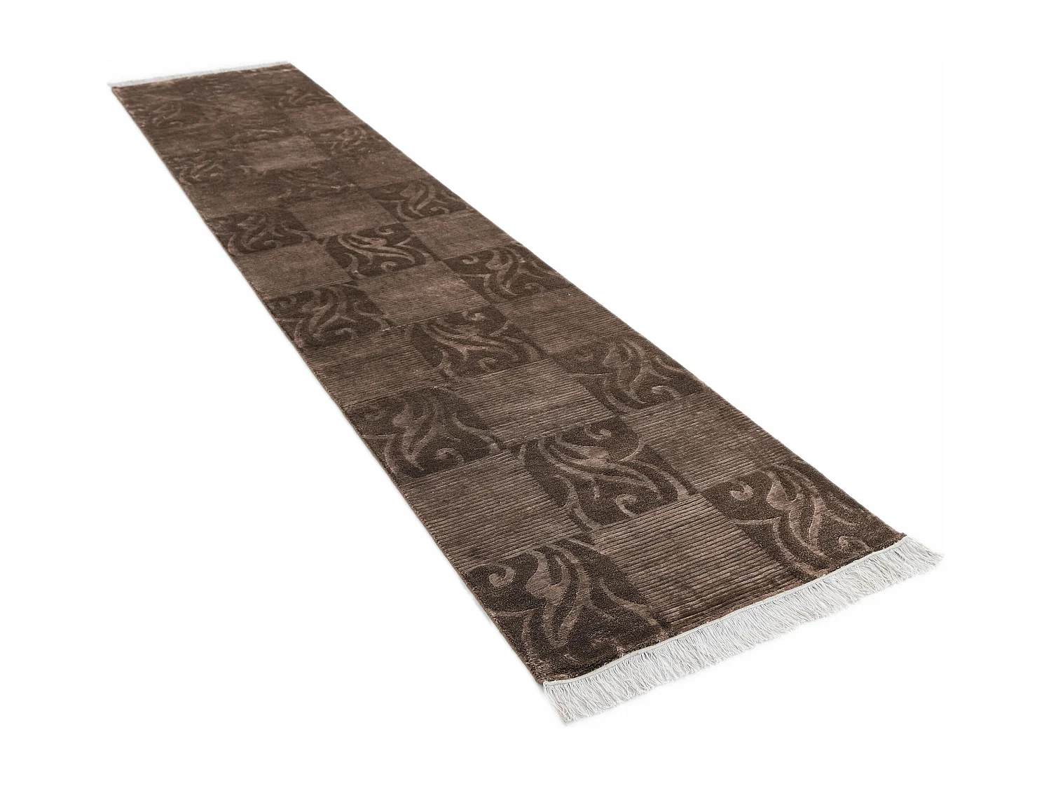 Läufer-Wollteppich 79x396 Braun Darya