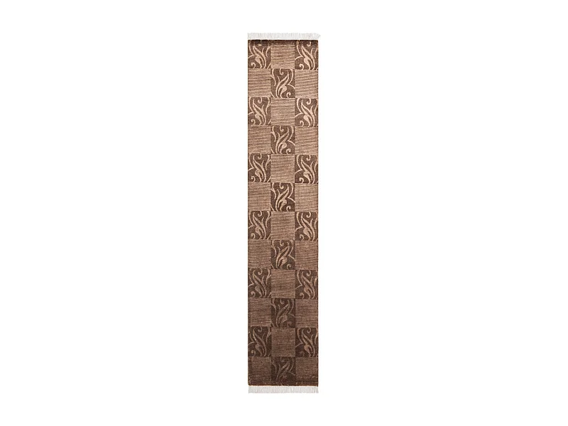 Tapis de couloir en laine 79x396 brun Darya