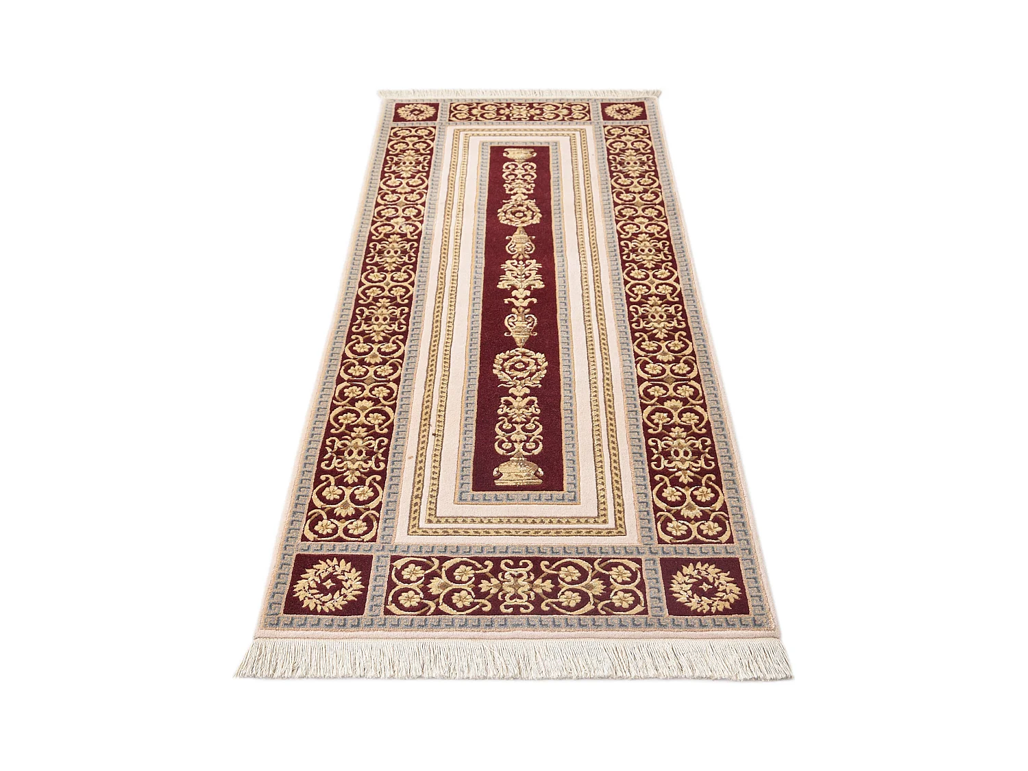 Läufer-Wollteppich 79x201 Beige Darya