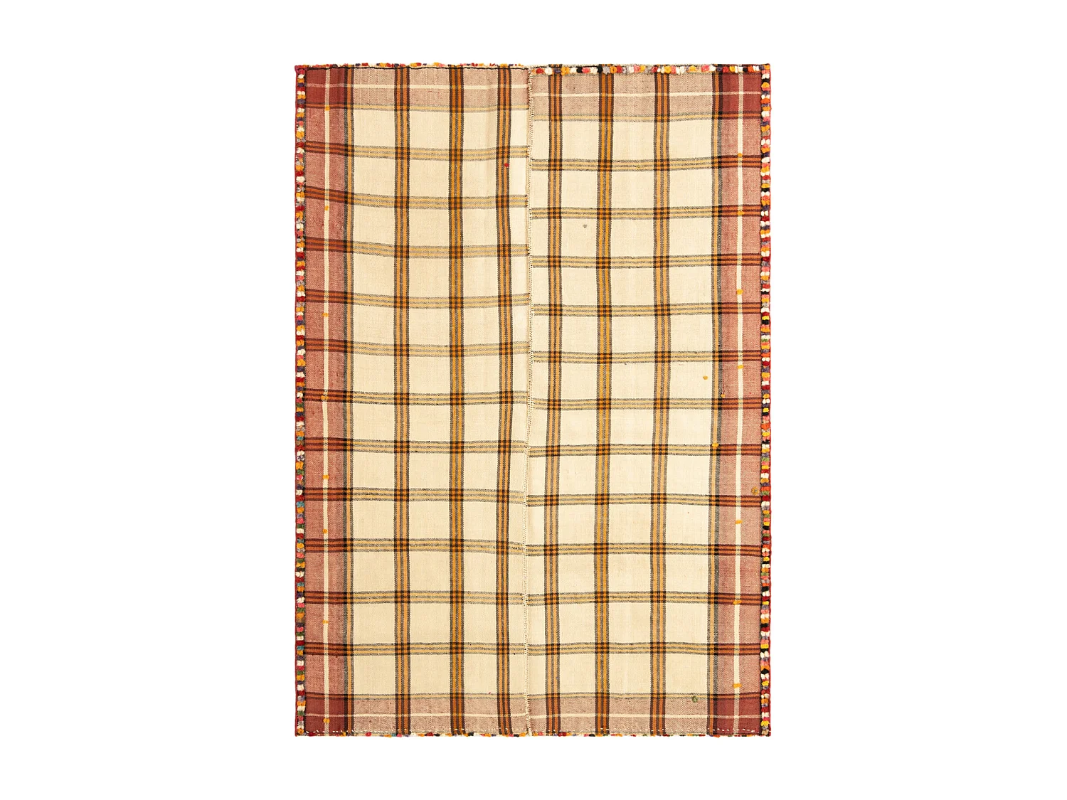 Wollteppich 159x224 Beige Jajim