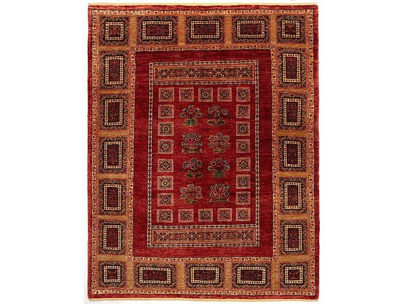 Tapis de laine 146x187 rouge Kashkuli