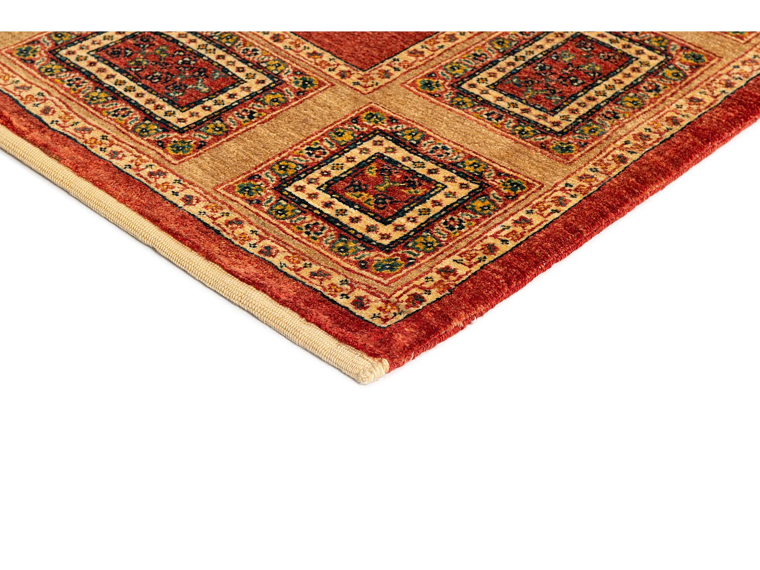 Tapis de laine 146x187 rouge Kashkuli