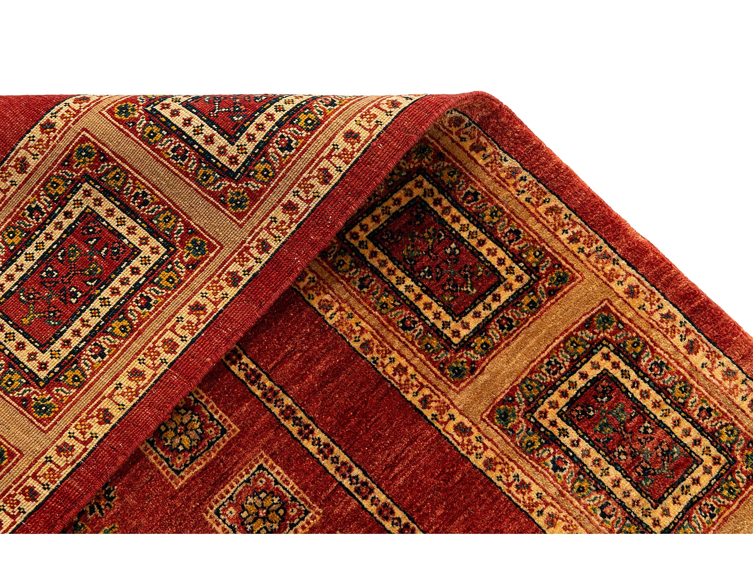 Tapis de laine 146x187 rouge Kashkuli