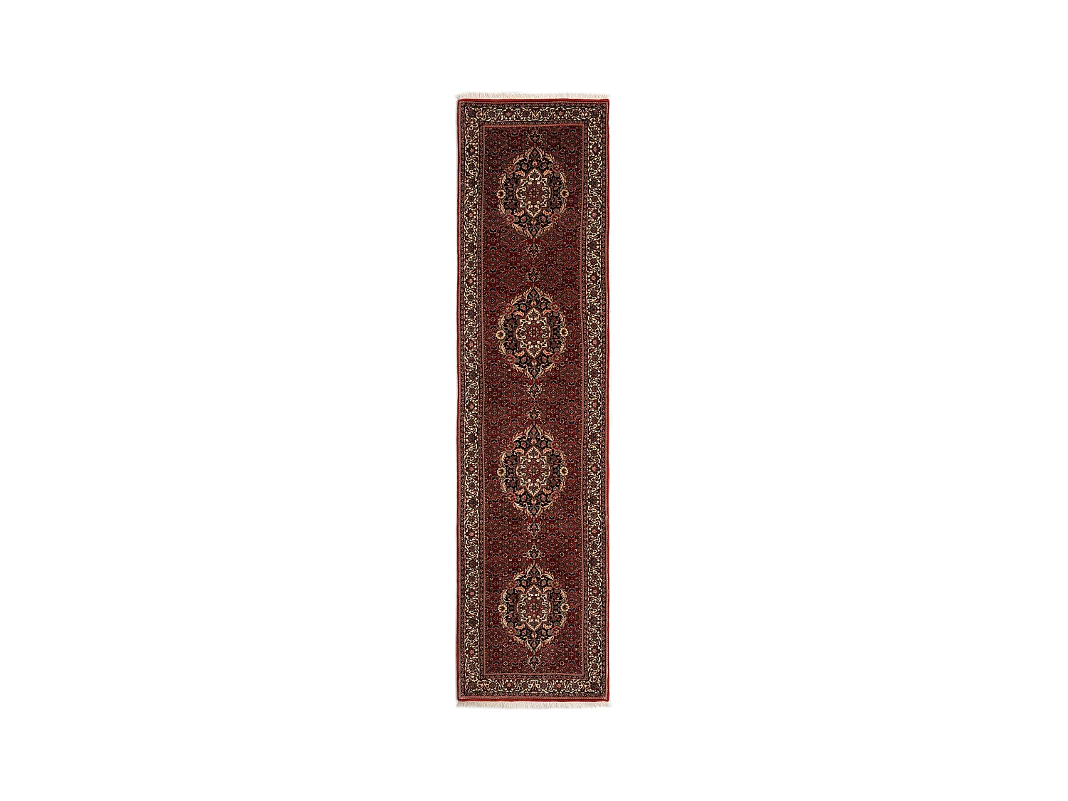 Tapis de couloir en laine 83x348 rouge Bidjar