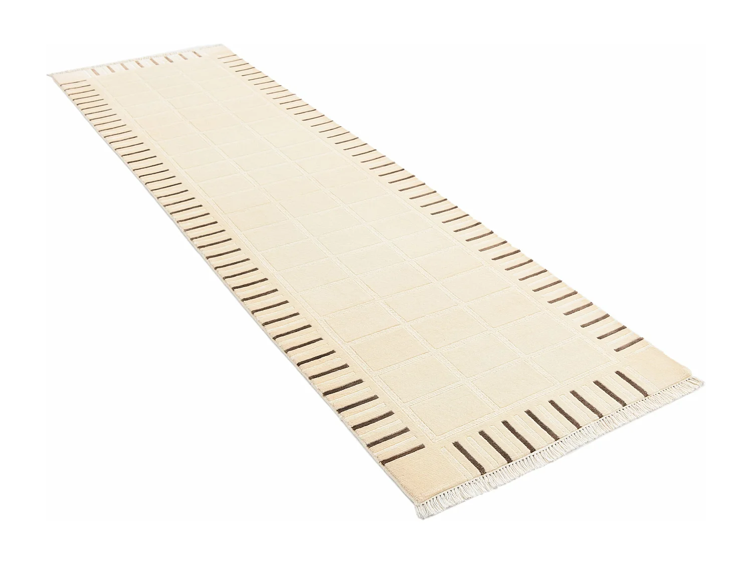 Tapis de couloir en laine 81x297 beige Darya