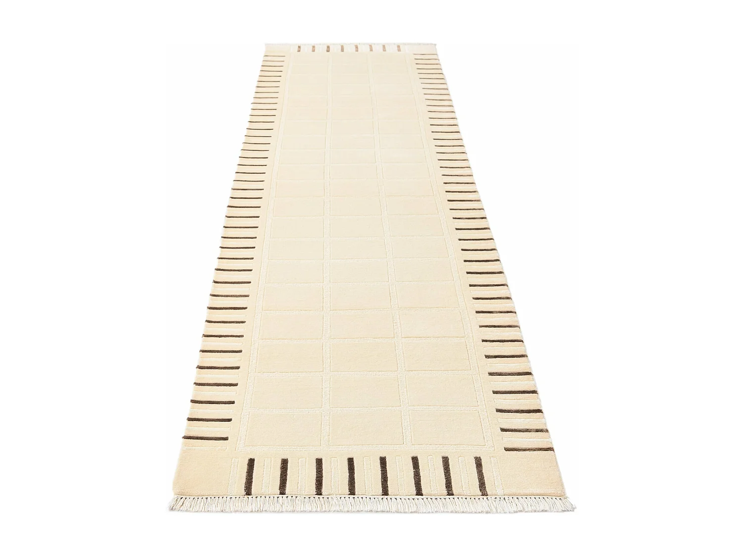 Tapis de couloir en laine 81x297 beige Darya