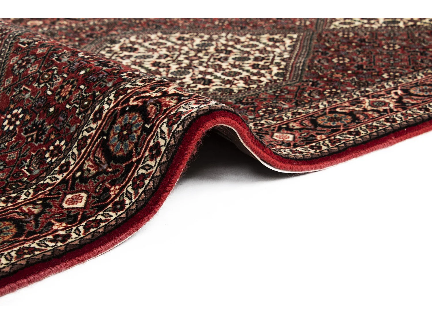 Läufer-Wollteppich 83x304 Rot Bidjar