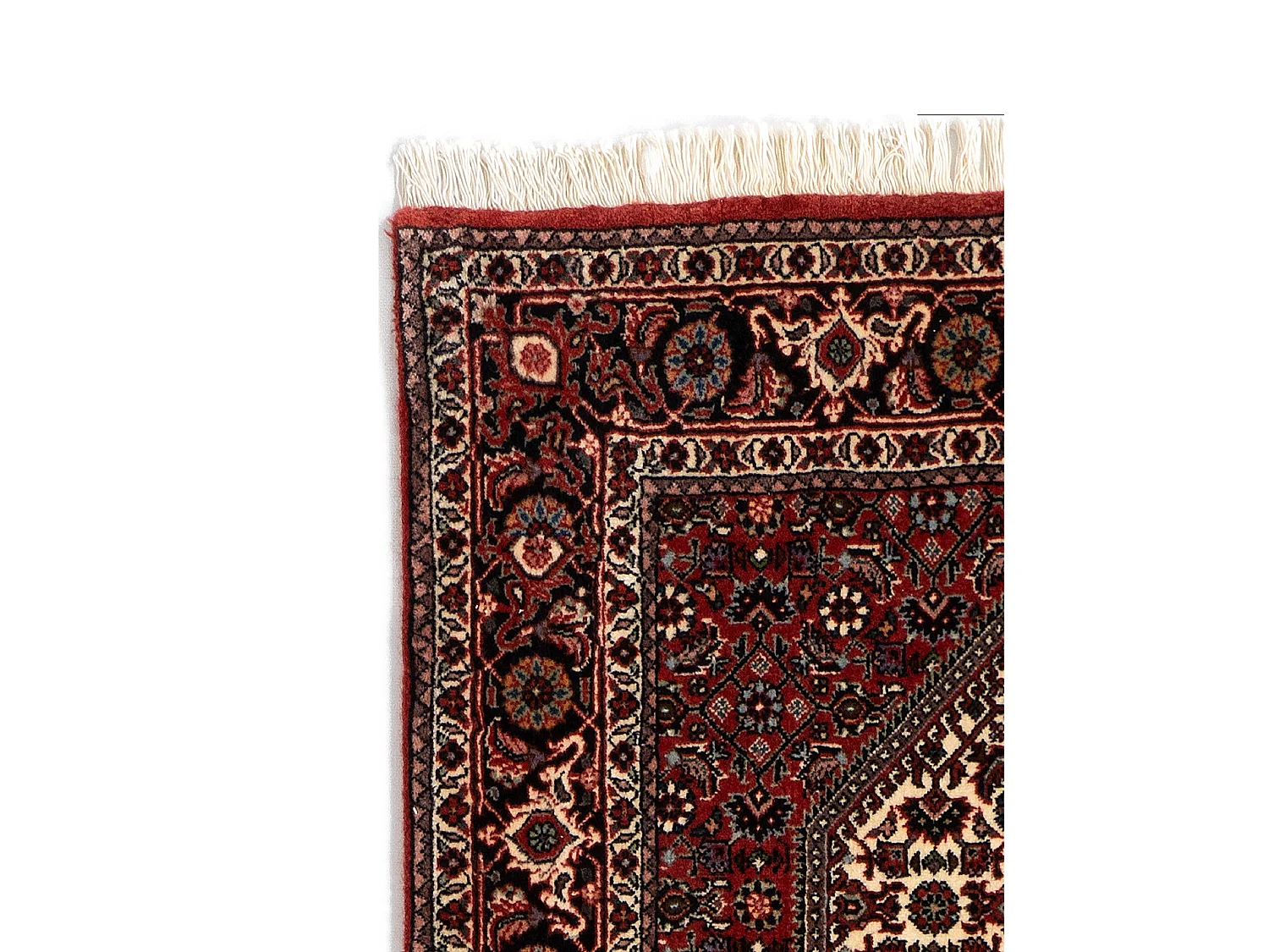 Läufer-Wollteppich 83x304 Rot Bidjar