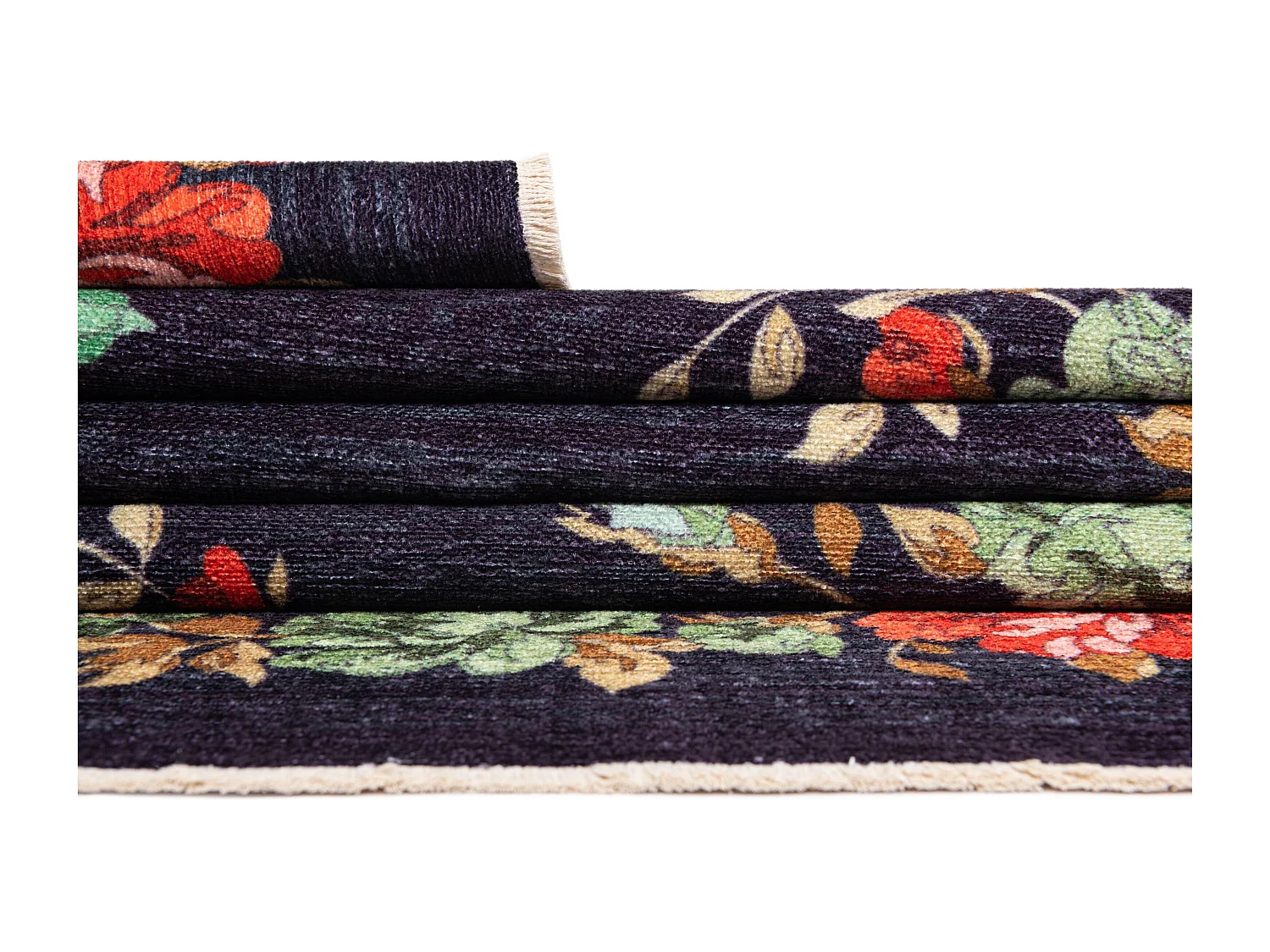 Tapis 180x275 noir Kriens Floret