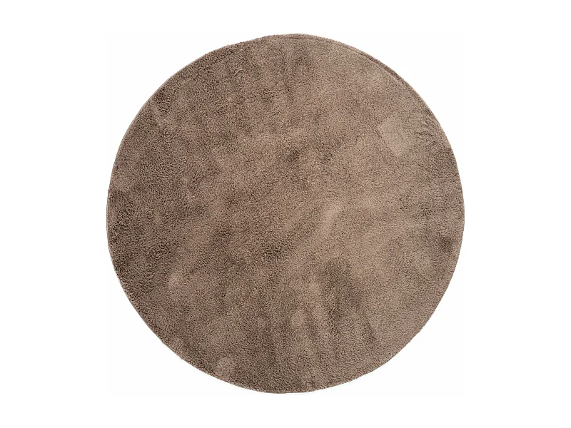 Tapis shaggy 185x185 brun Luzern