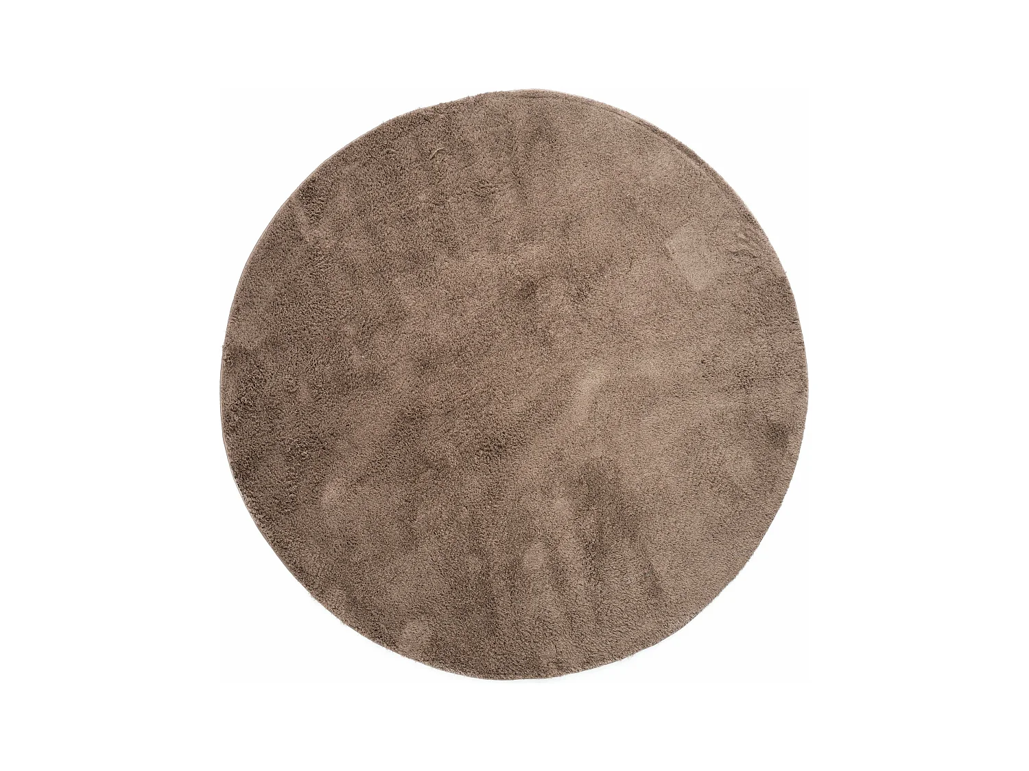 Tapis shaggy 185x185 brun Luzern