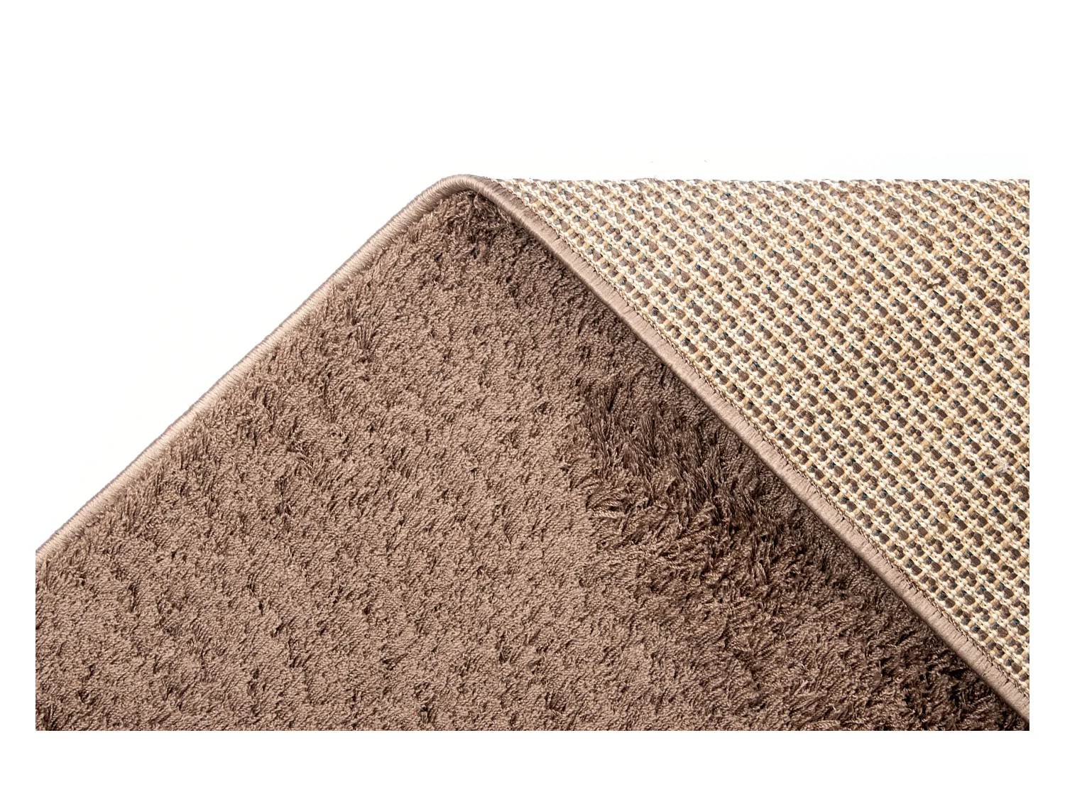 Hochflorteppich 185x185 Braun Luzern