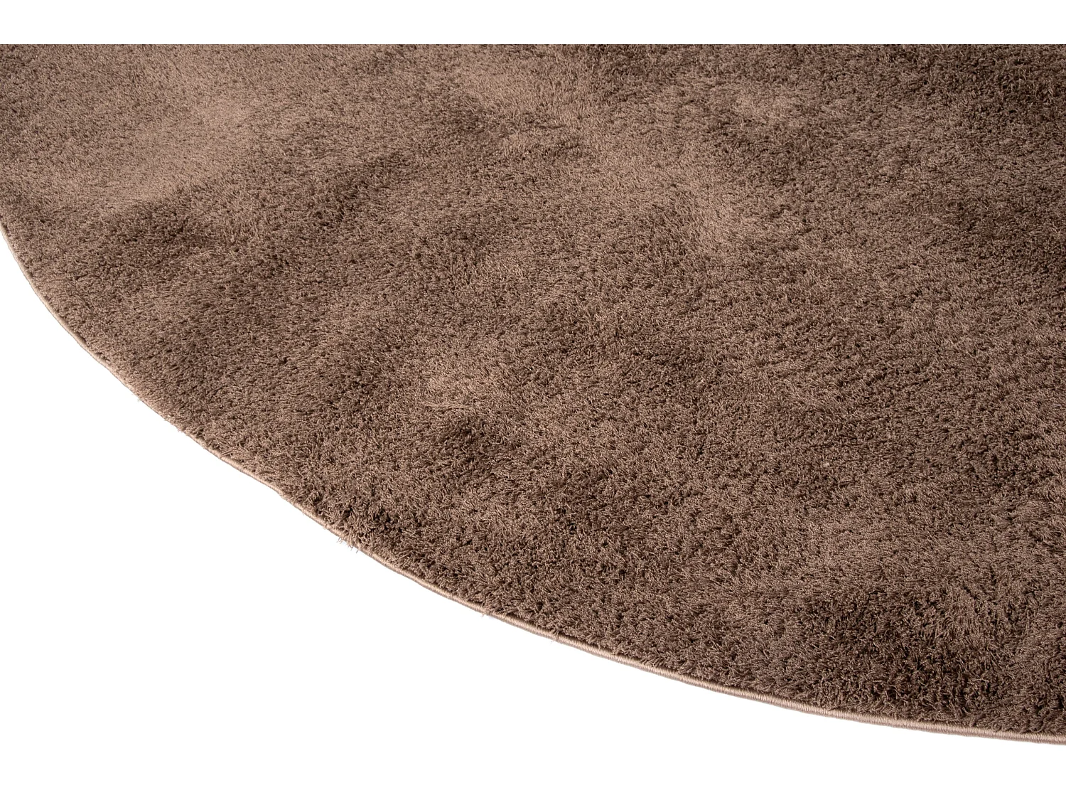 Tapis shaggy 185x185 brun Luzern