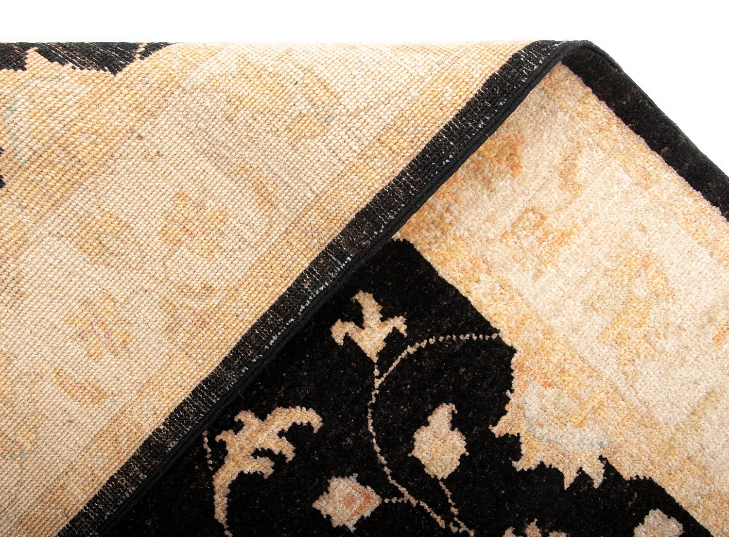 Tapis de couloir en laine 83x347 beige Kaizar