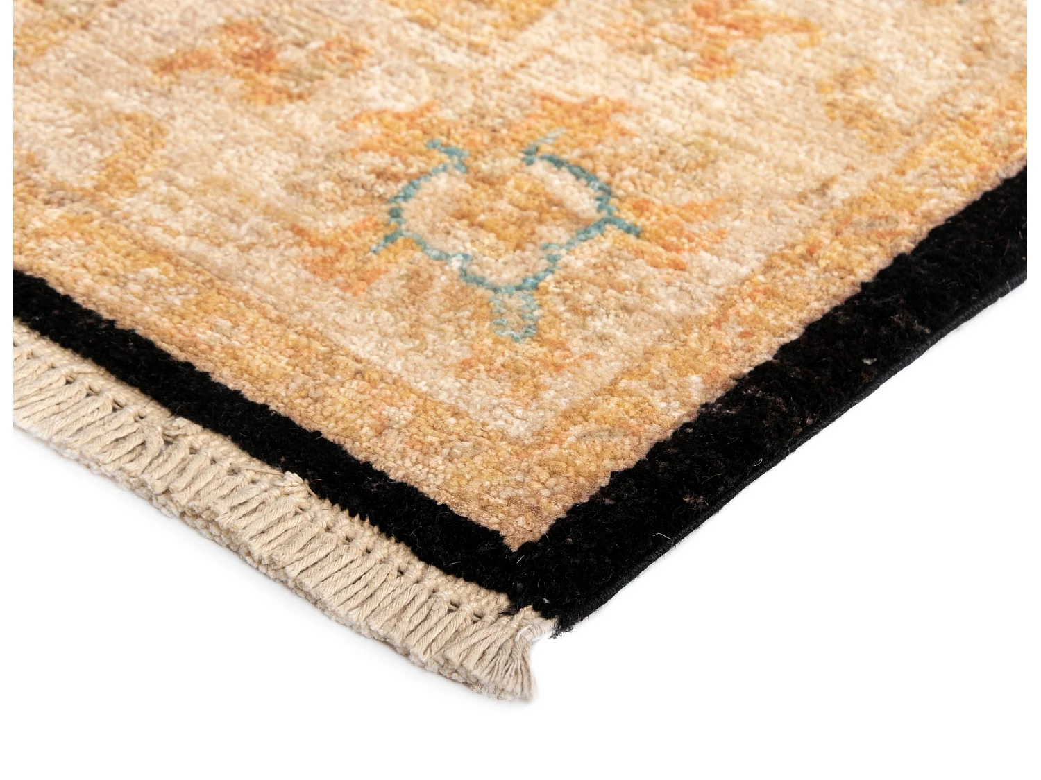 Tapis de couloir en laine 83x347 beige Kaizar