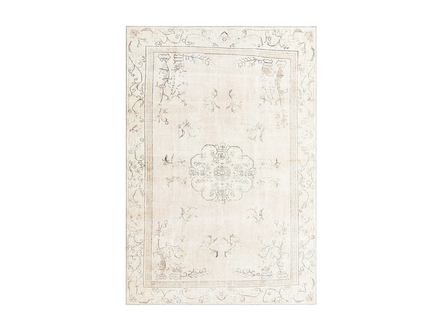 Tappeto in lana 203x297 rosa Ultra Vintage