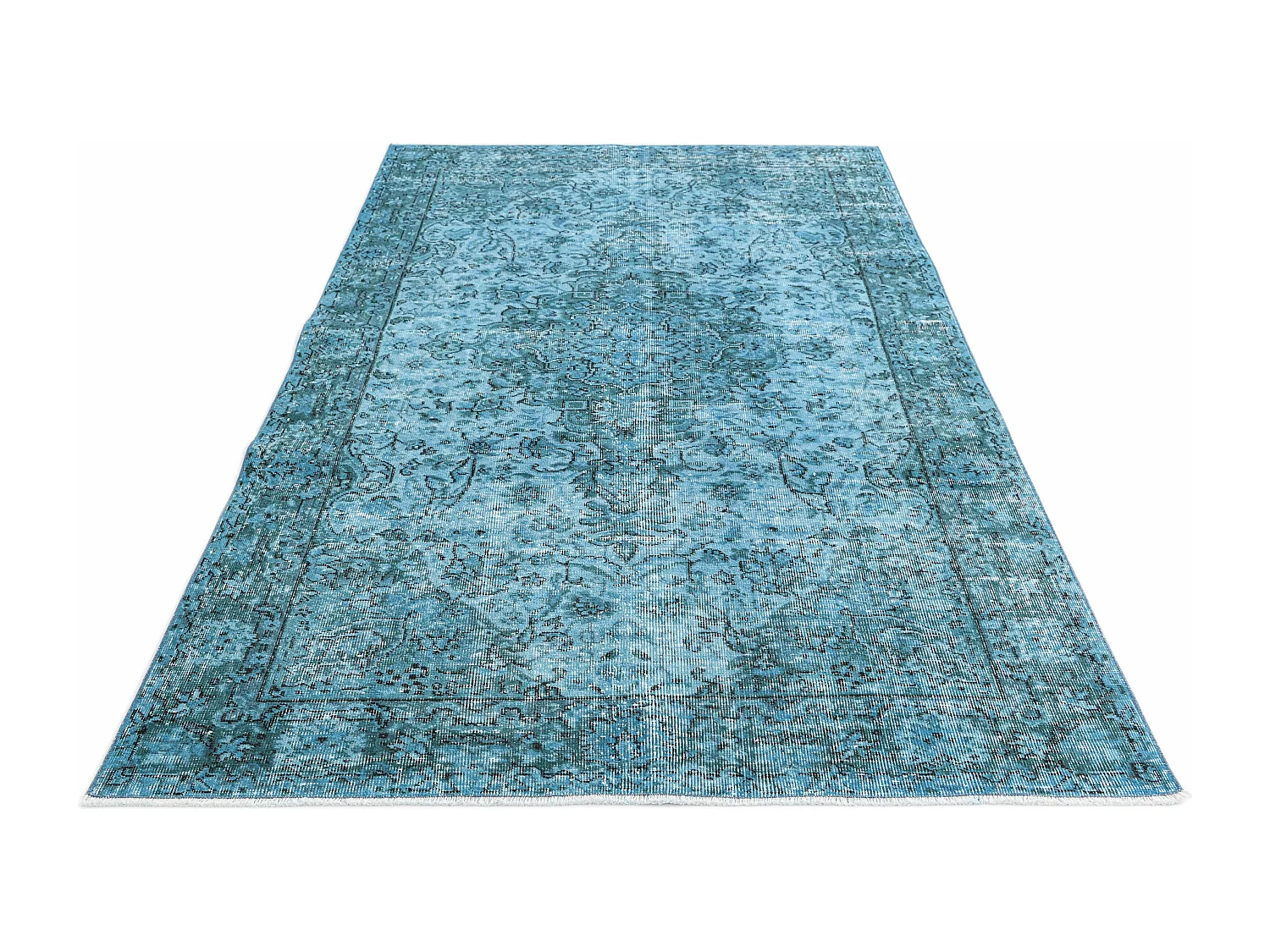 Tapis de laine 160x272 turquoise Ultra Vintage