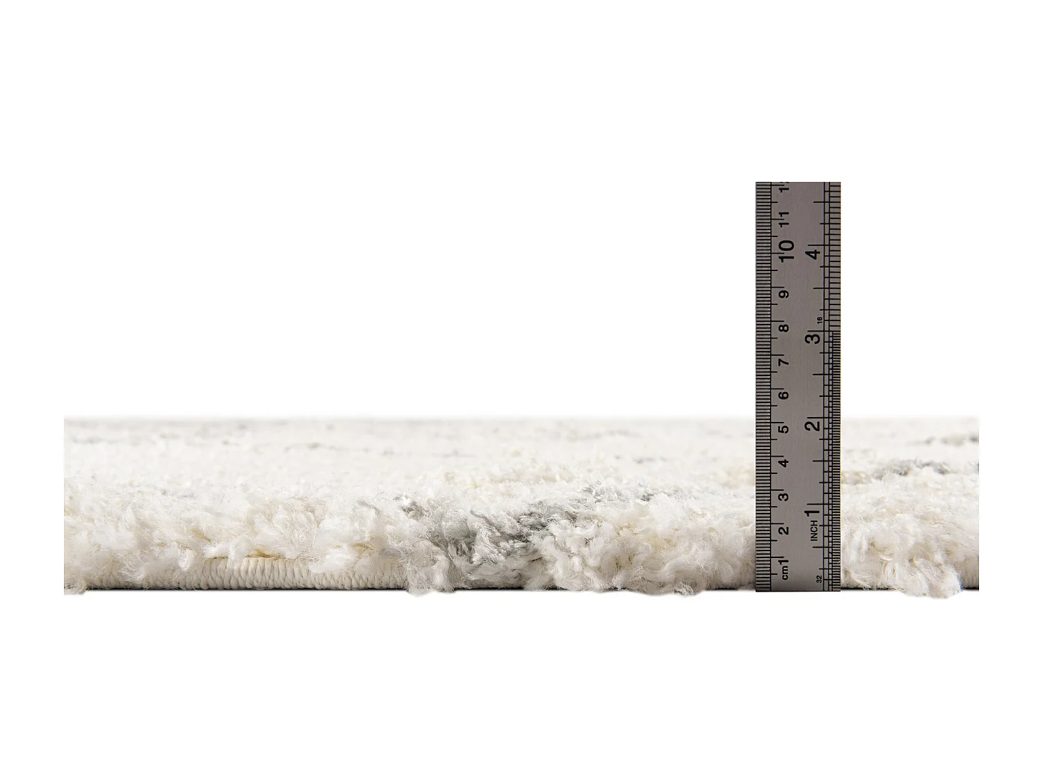 Tappeto shaggy  240x240 bianco crema Lachen Fence