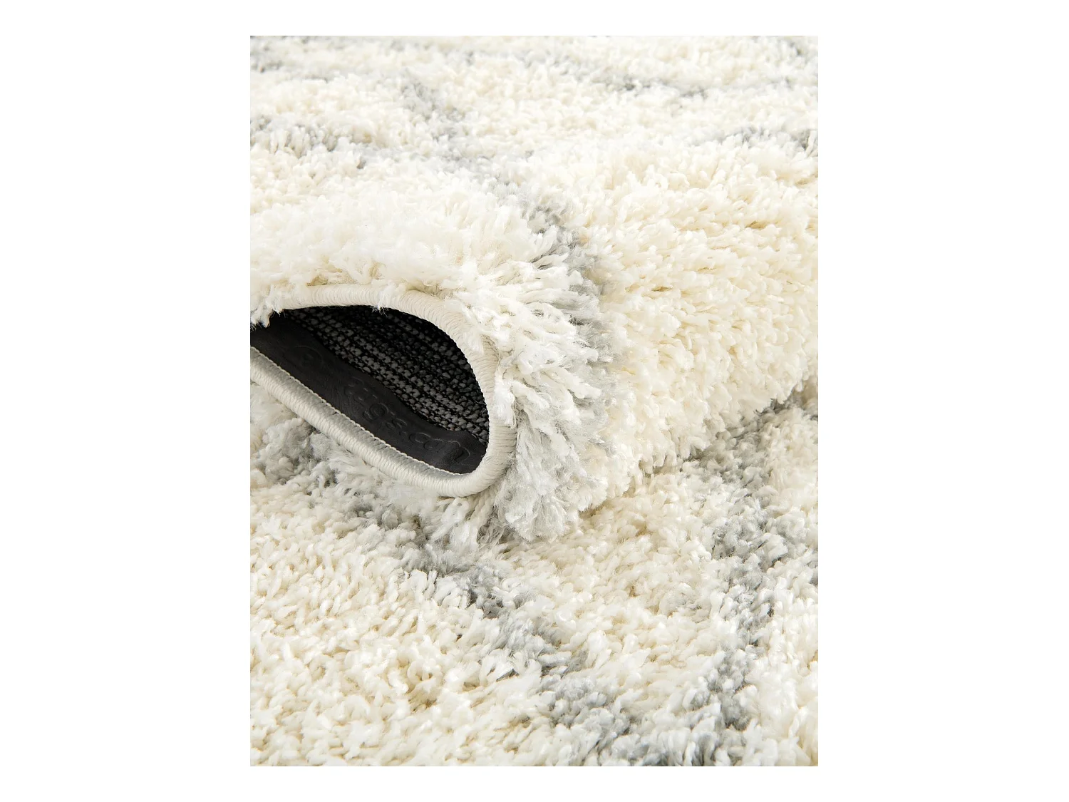 Tapis shaggy 240x240 blanc crème Lachen Fence