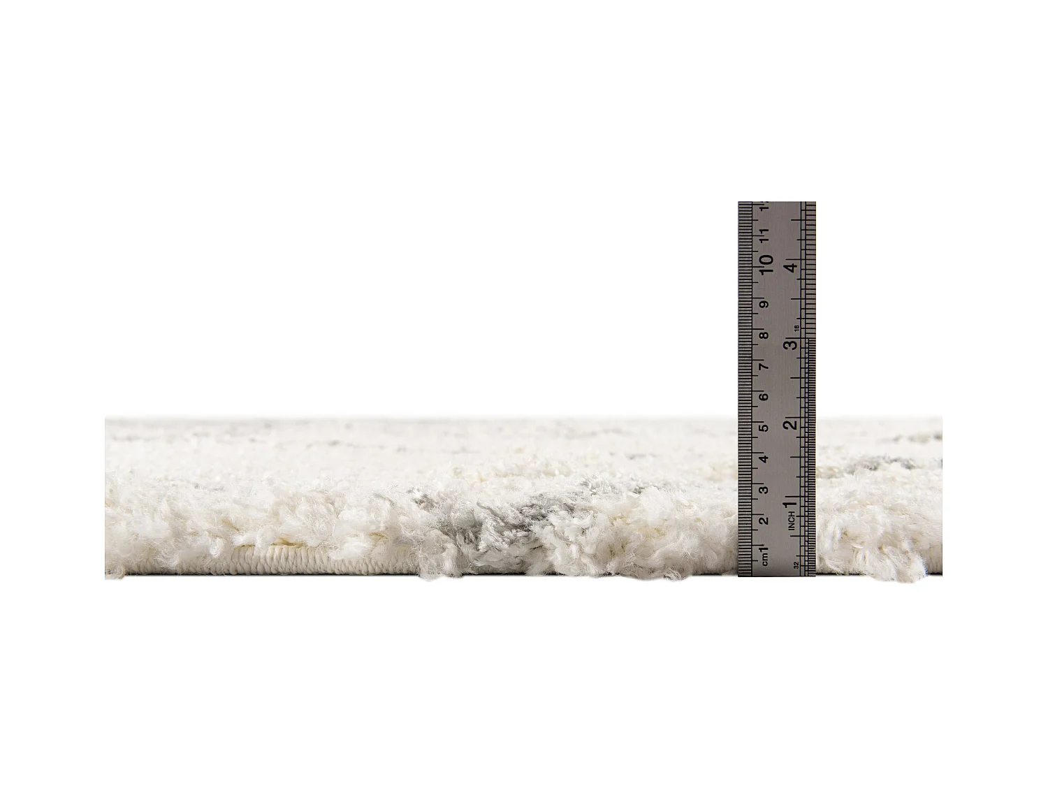 Tapis shaggy 240x240 blanc crème Lachen Fence