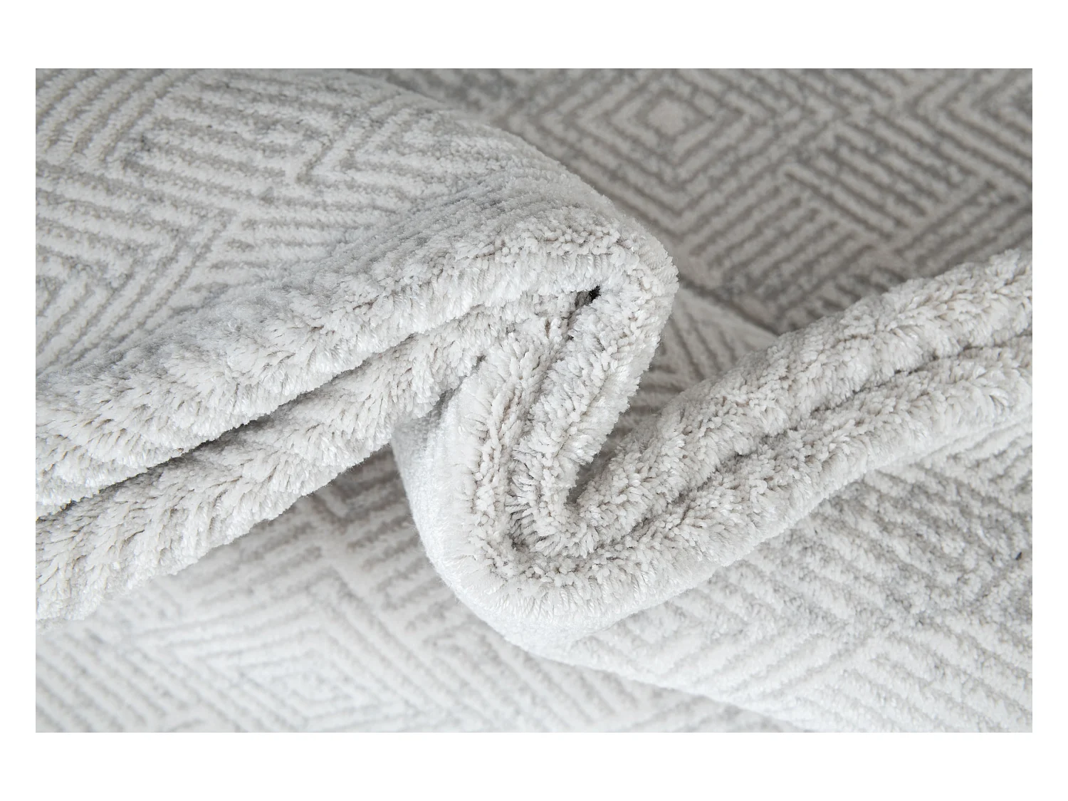 Teppich 125x125 Hellgrau Davos Cilia