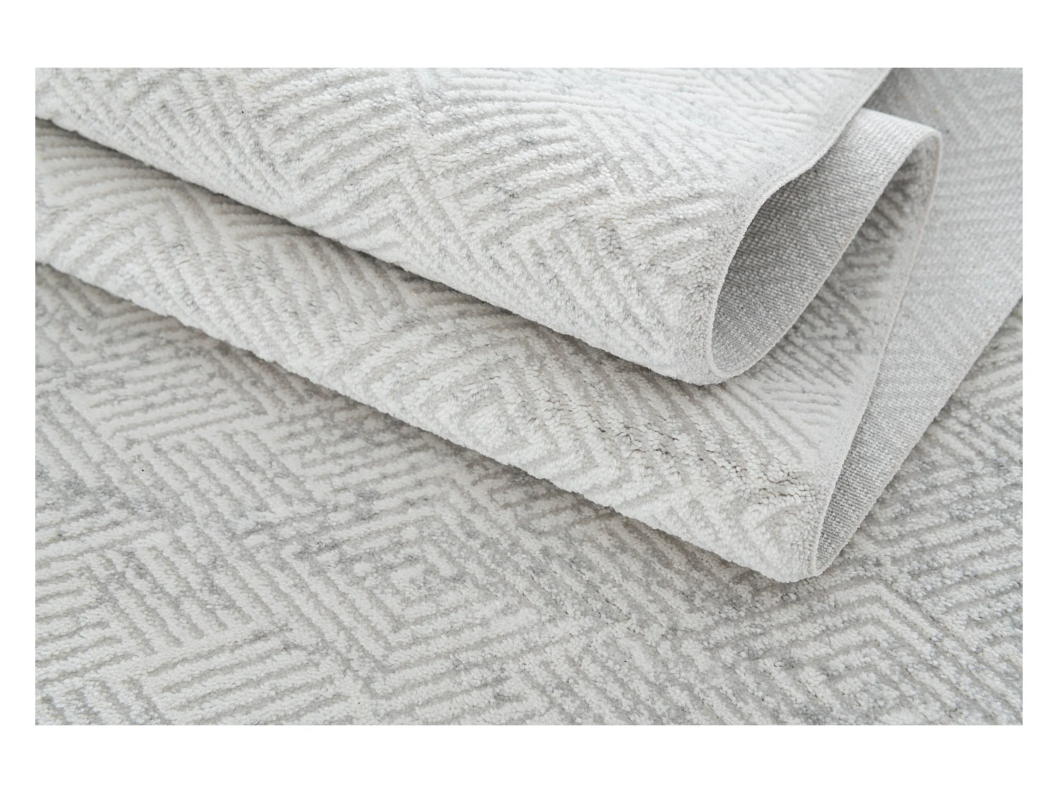 Tapijt 125x125 Lichtgrijs Davos Cilia