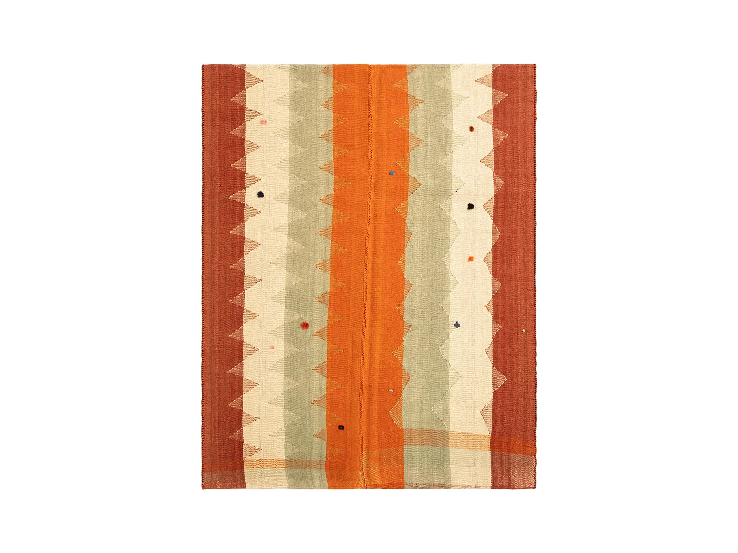 Tapis de laine 146x184 orange Jajim