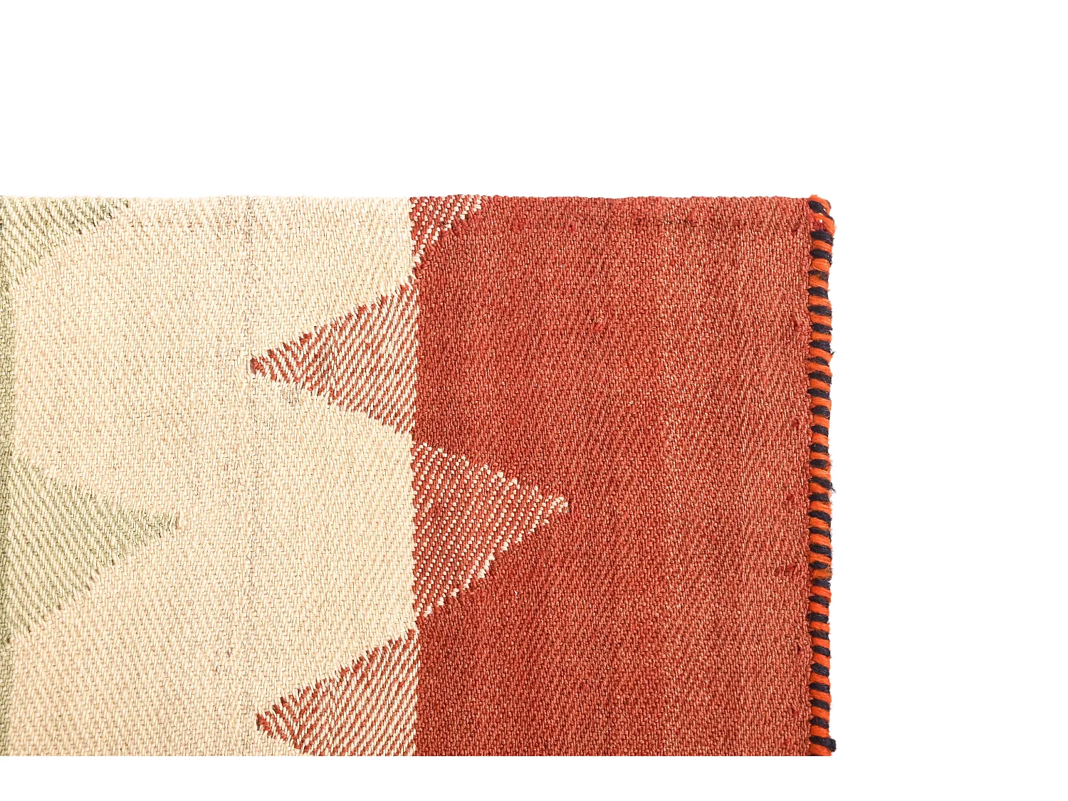 Wollteppich 146x184 Orange Jajim