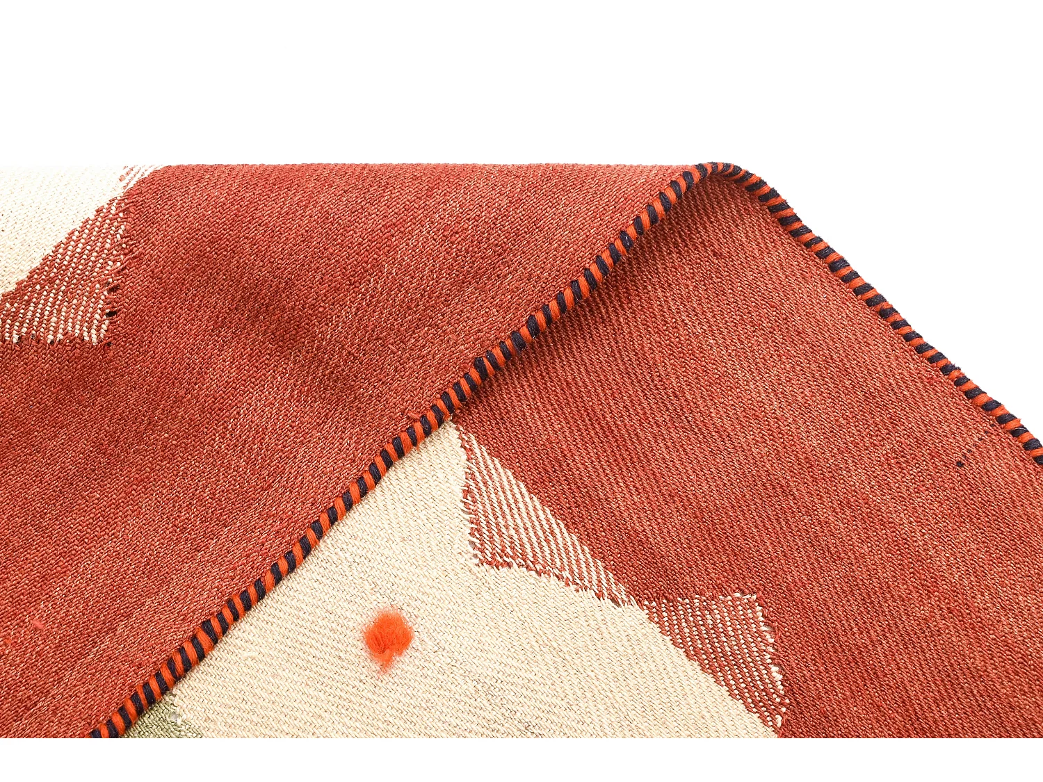 Wollteppich 146x184 Orange Jajim