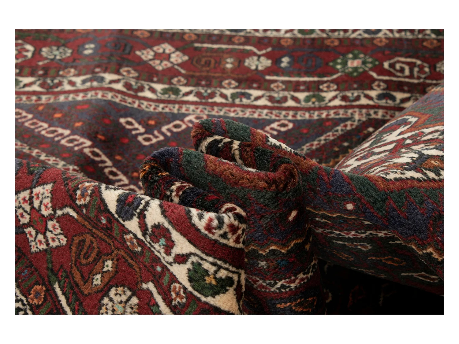 Tapis de laine 124x183 rouge Afshar