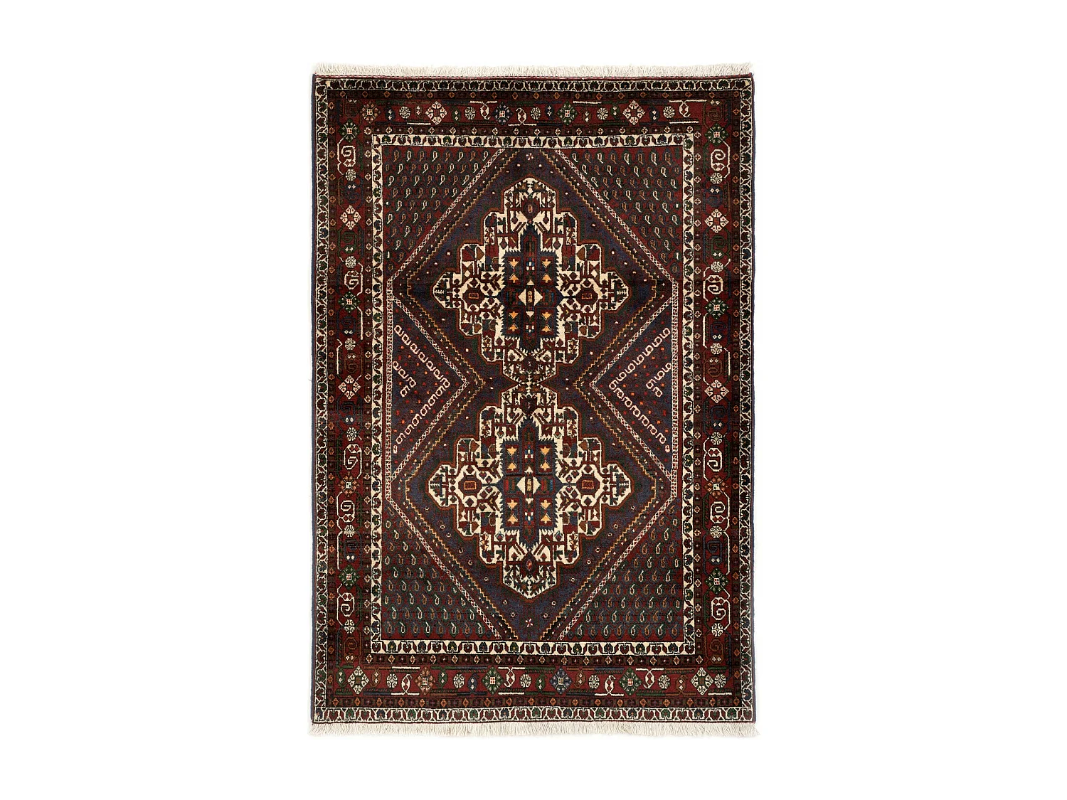 Tapis de laine 124x183 rouge Afshar