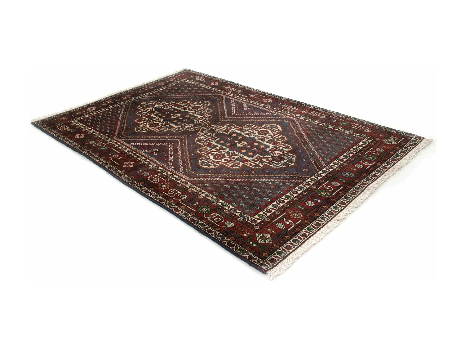 Tapis de laine 124x183 rouge Afshar