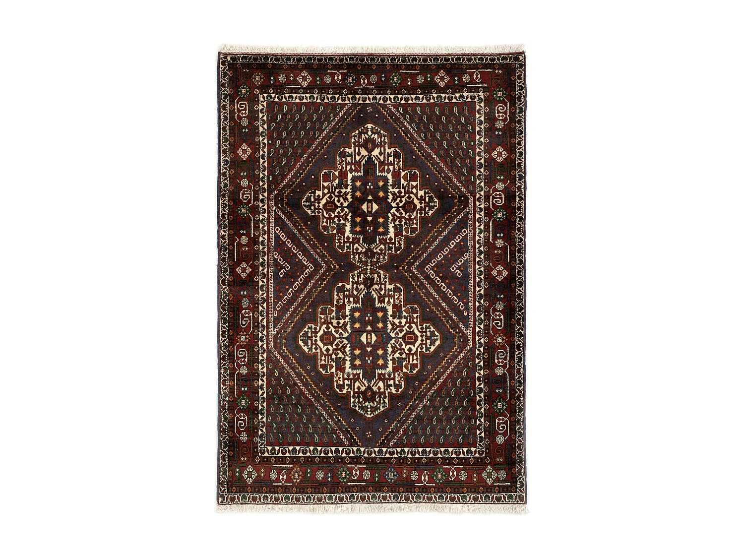 Tapis de laine 124x183 rouge Afshar