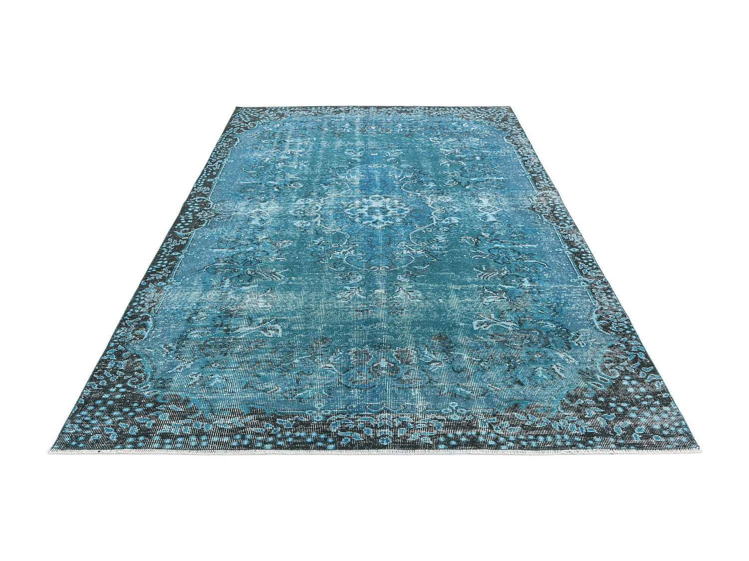 Tappeto in lana 178x282 turchese Ultra Vintage