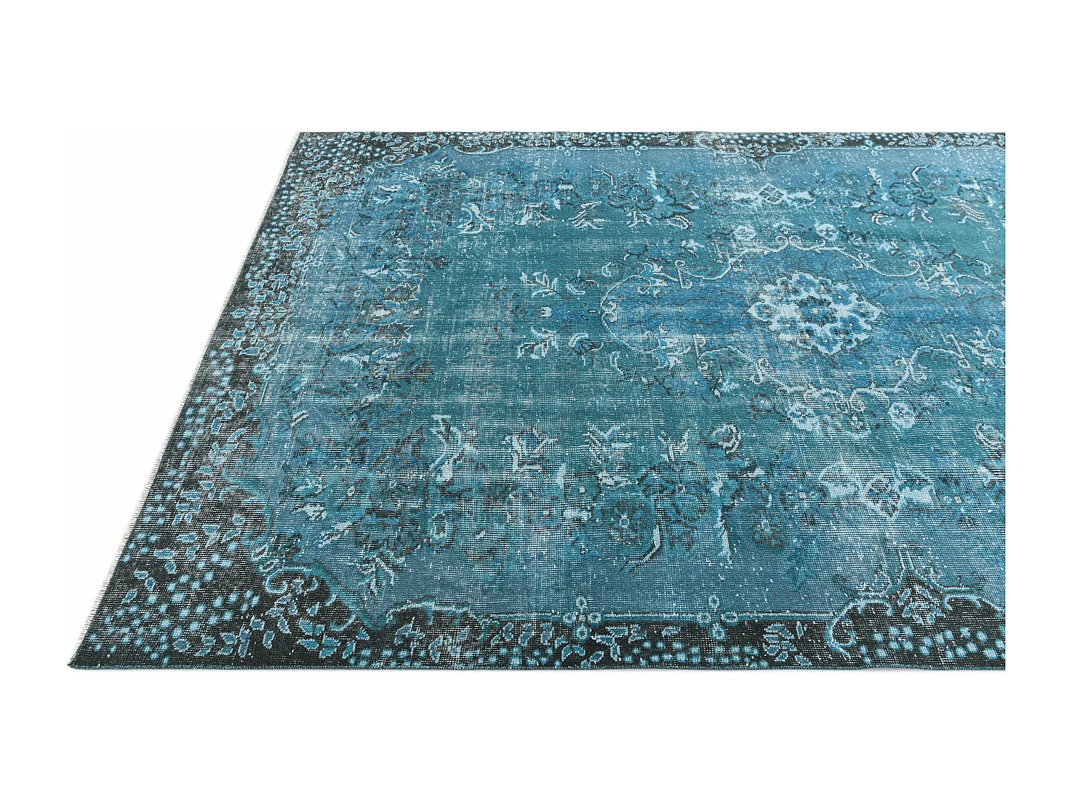 Tappeto in lana 178x282 turchese Ultra Vintage