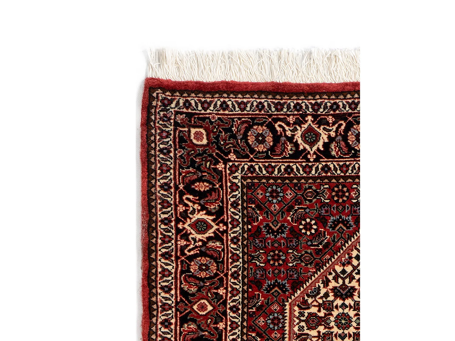 Läufer-Wollteppich 85x298 Rot Bidjar