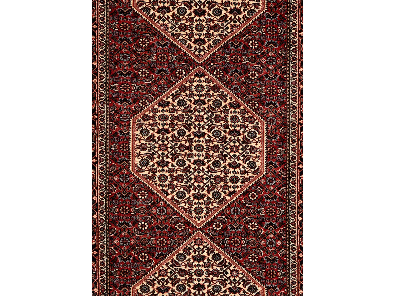 Läufer-Wollteppich 85x298 Rot Bidjar