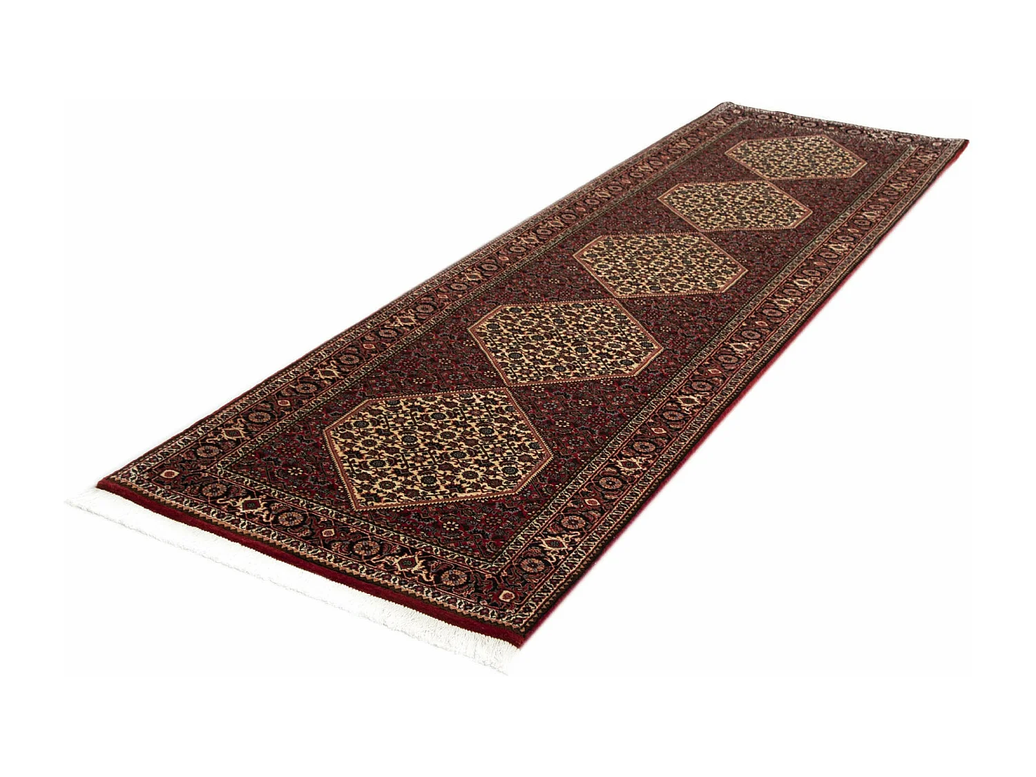 Tapis de couloir en laine 85x298 rouge Bidjar