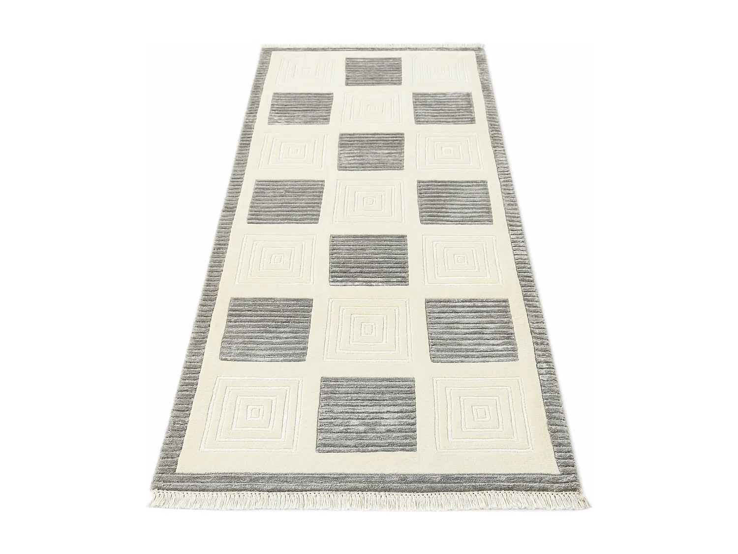 Tappeto per corridoio in lana 79x203 beige Darya