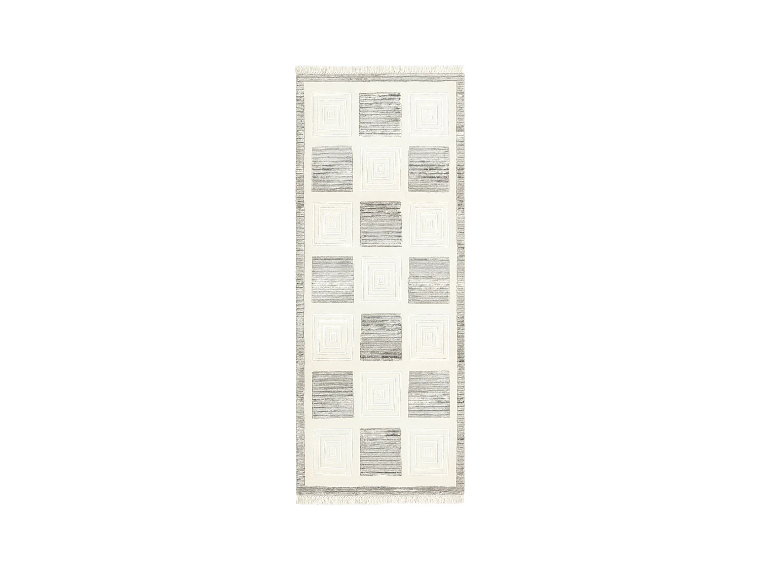 Läufer-Wollteppich 79x203 Beige Darya