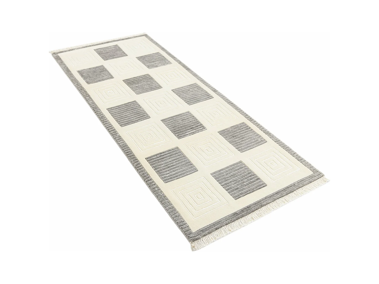 Tapis de couloir en laine 79x203 beige Darya