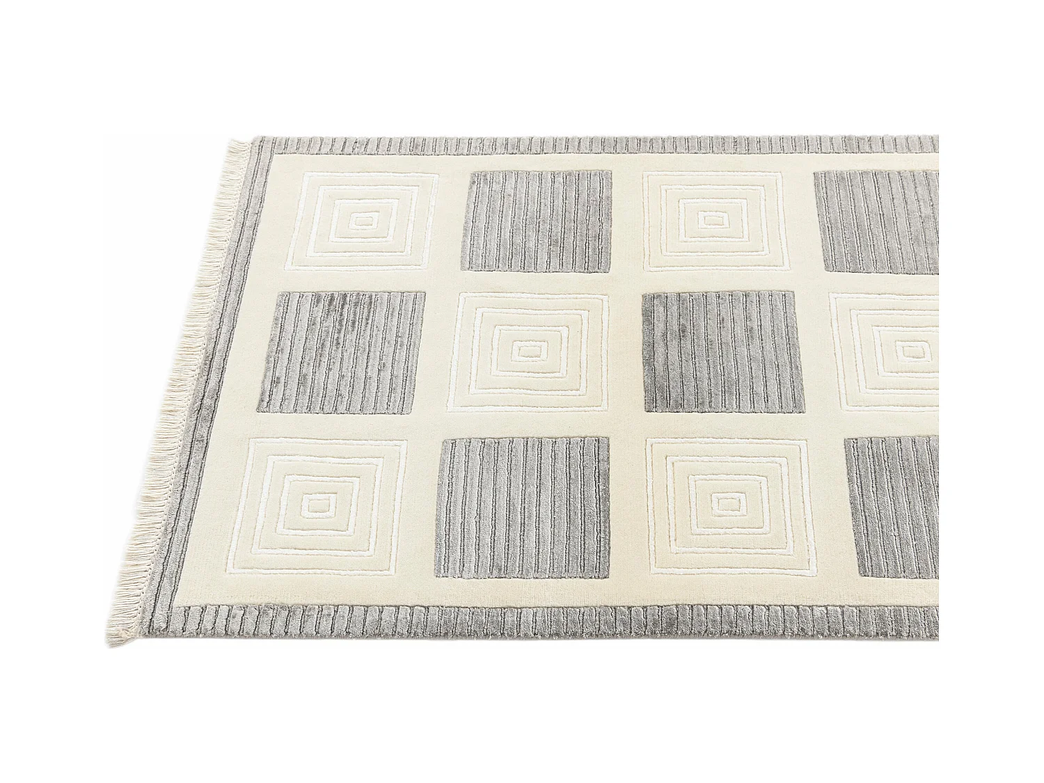 Tapis de couloir en laine 79x203 beige Darya